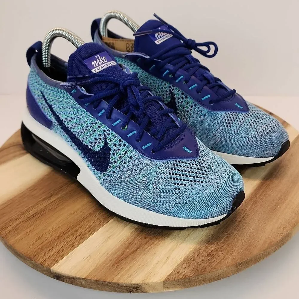 Nike Air Max Flyknit Racer Royal Blue Algae New With Tag Mens Size 6 FD2765-400